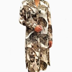 H&M CONSCIOUS Bengal Cat Print Sheer Tunic 8